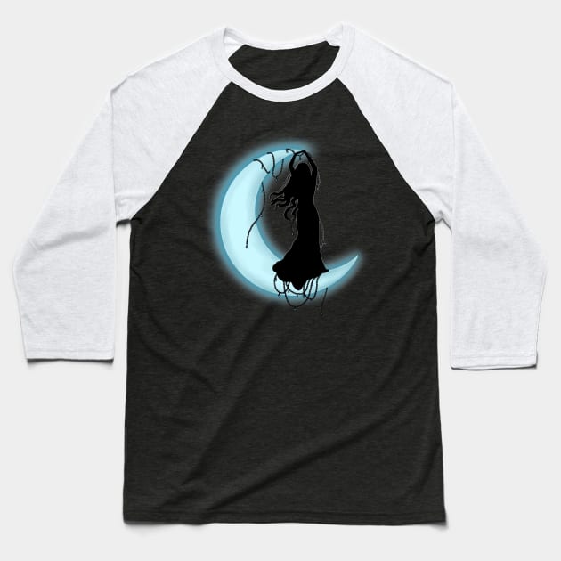 Moon Goddess Baseball T-Shirt by VixxxenDigitalDesign